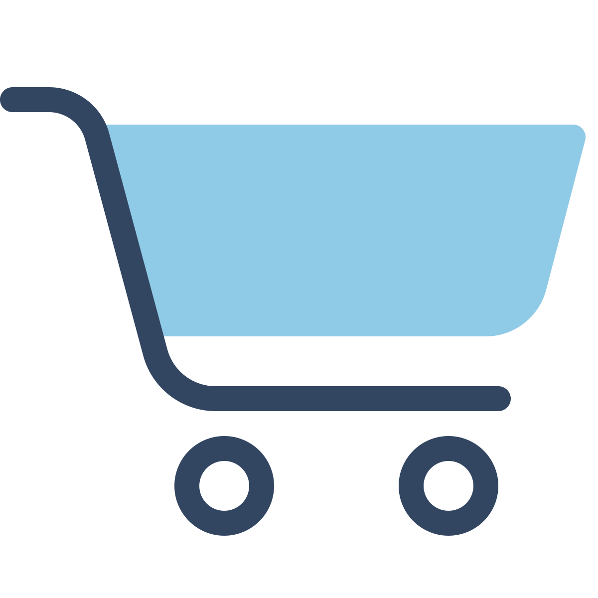 parakeet color style shopping cart icon