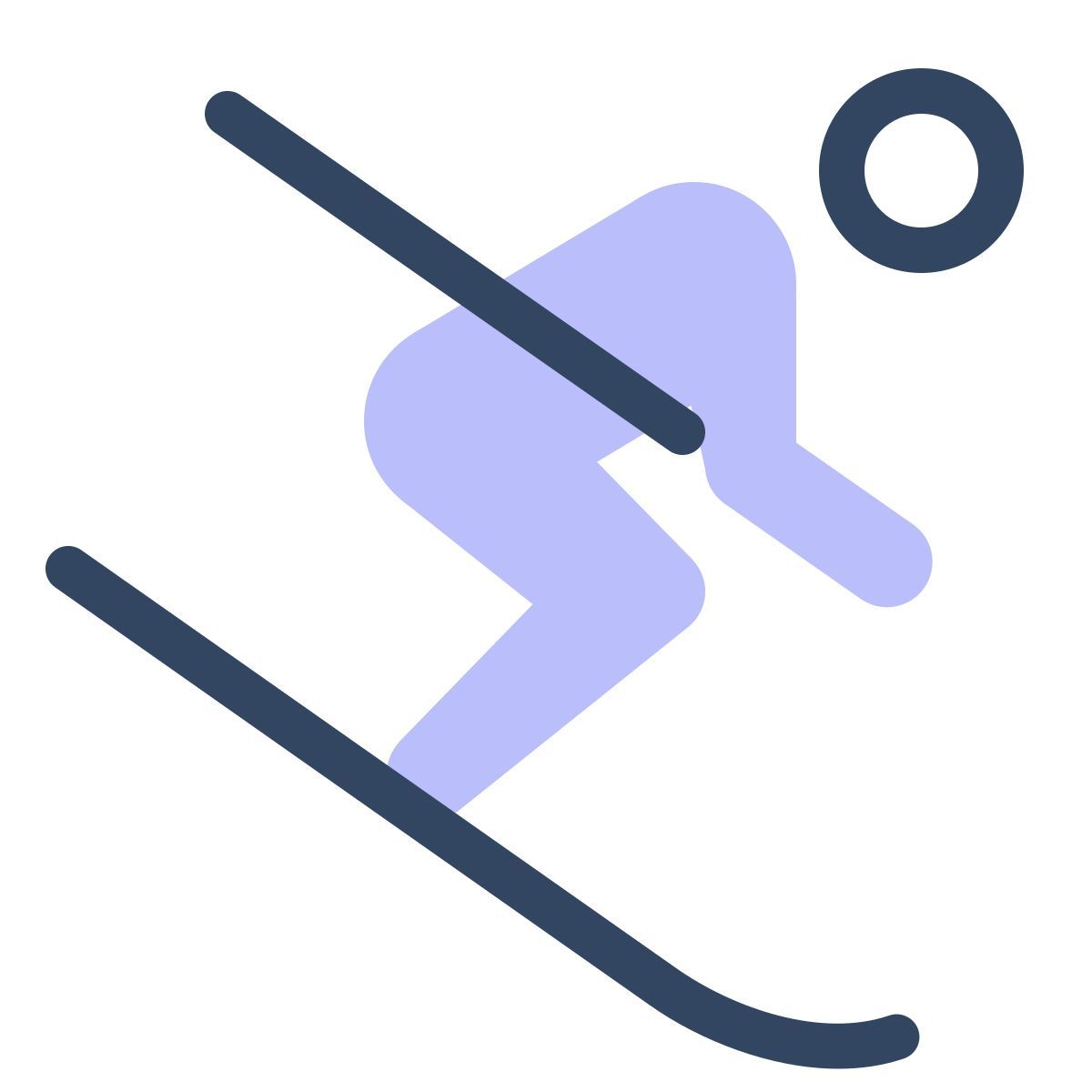 parakeet color style skifahren icon