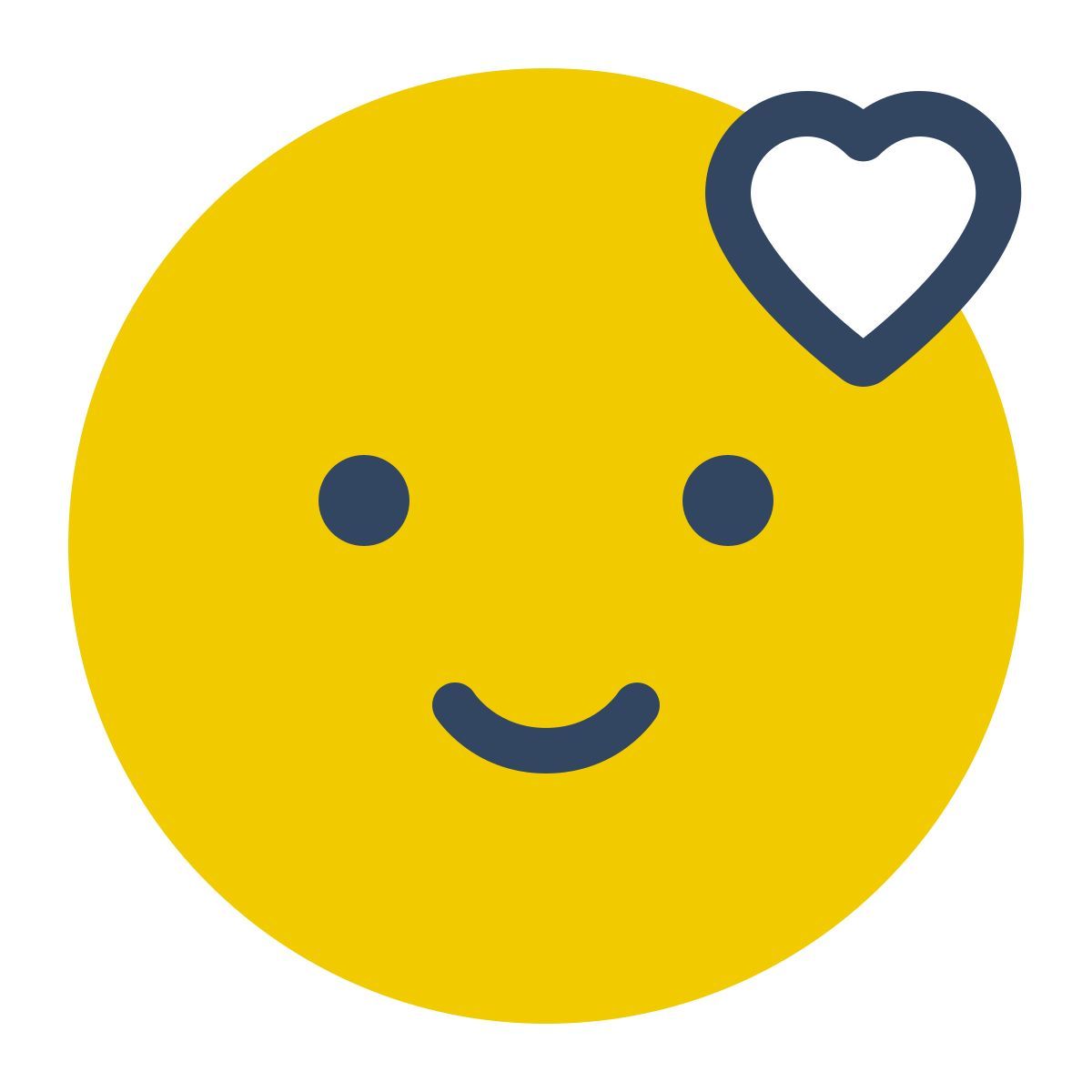 parakeet color style visage souriant avec coeur icon