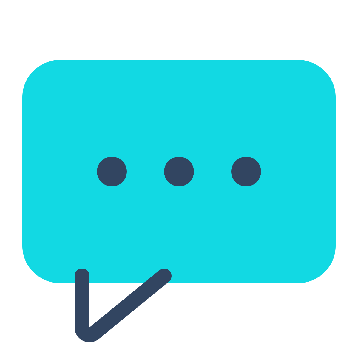 parakeet color style speech bubble with dots icon