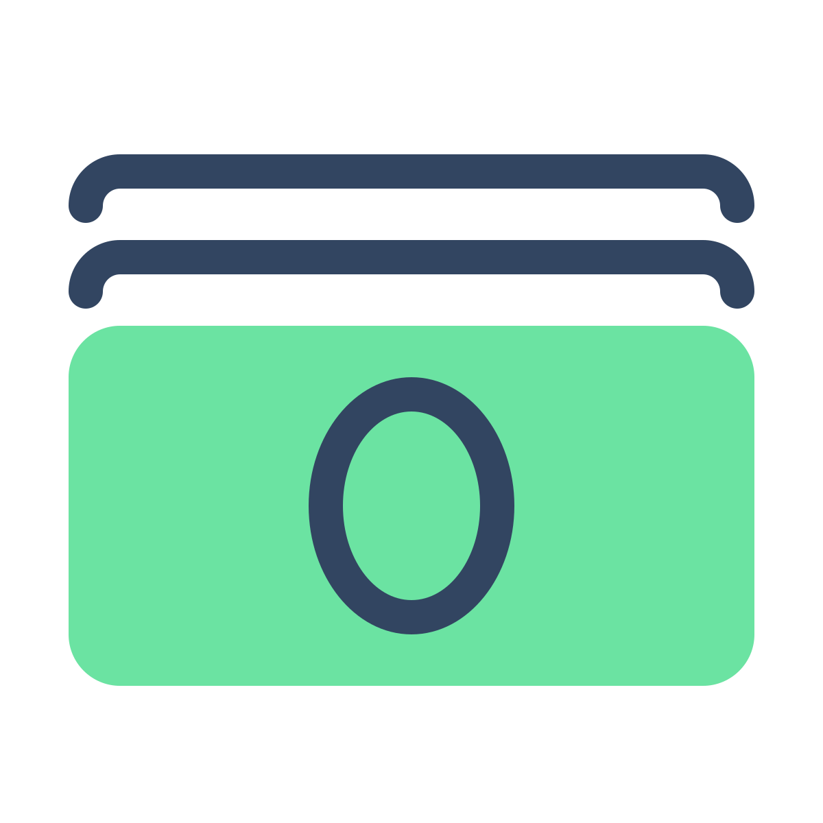 parakeet color style stack of money icon