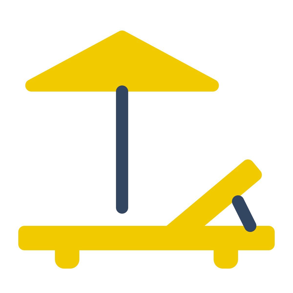 parakeet color style sun lounger icon