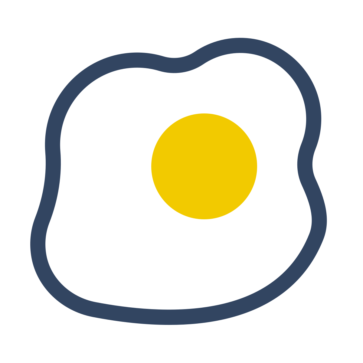 parakeet color style sunny side up eggs icon