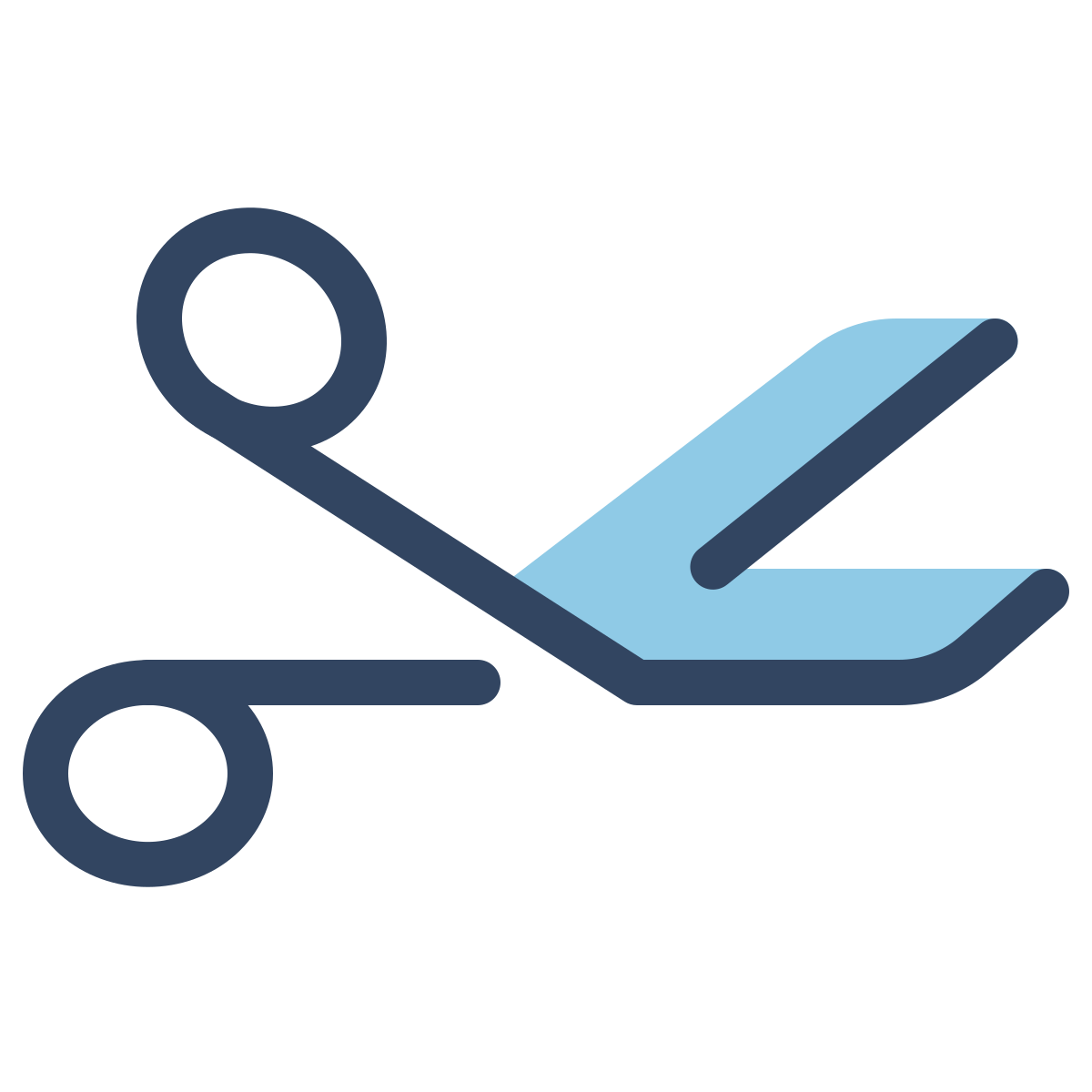 parakeet color style surgical scissors icon