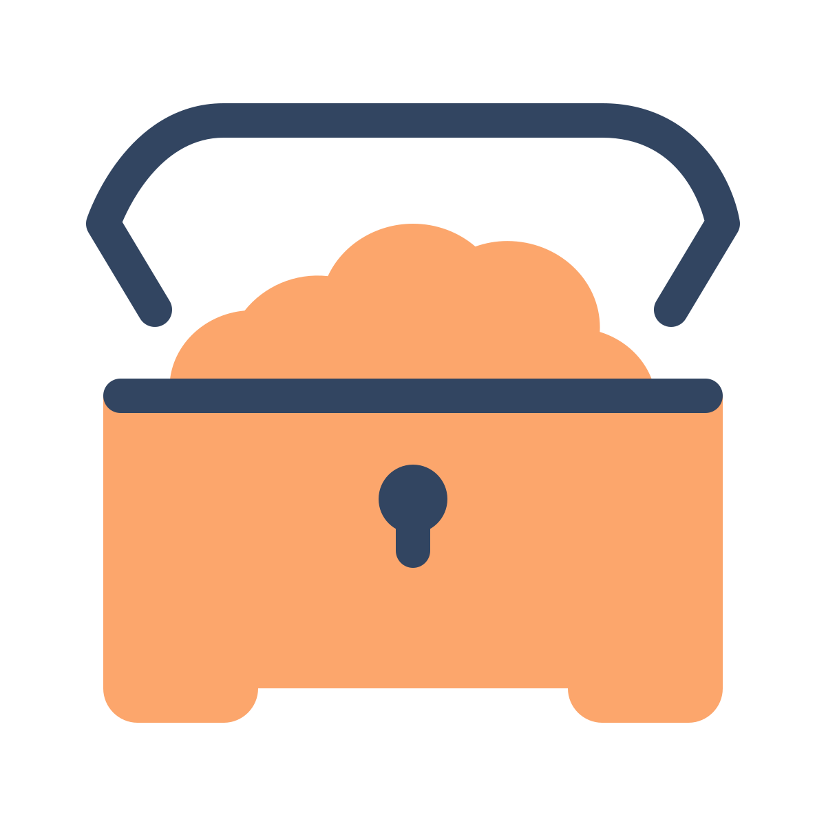 parakeet color style treasure chest icon