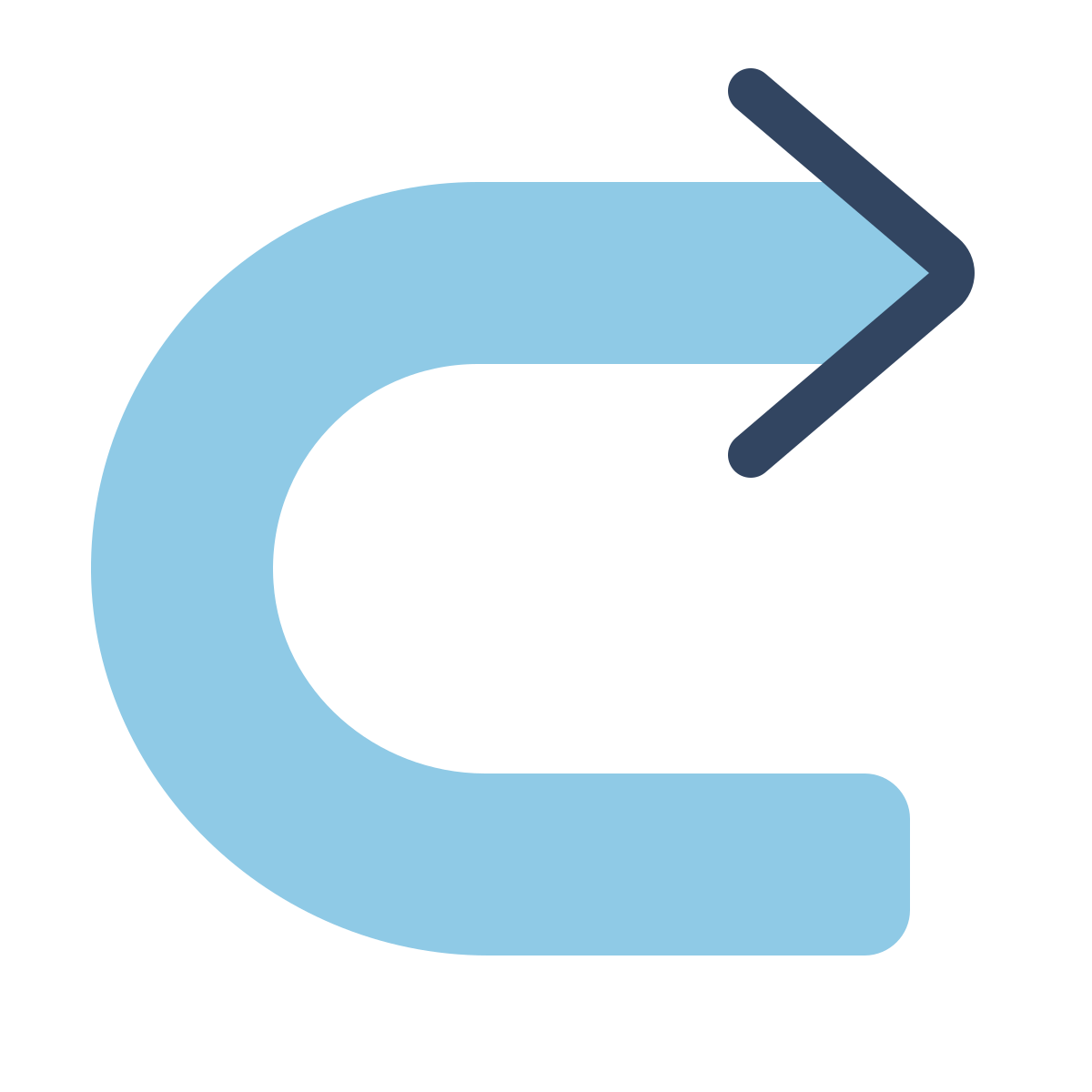parakeet color style u turn to right icon