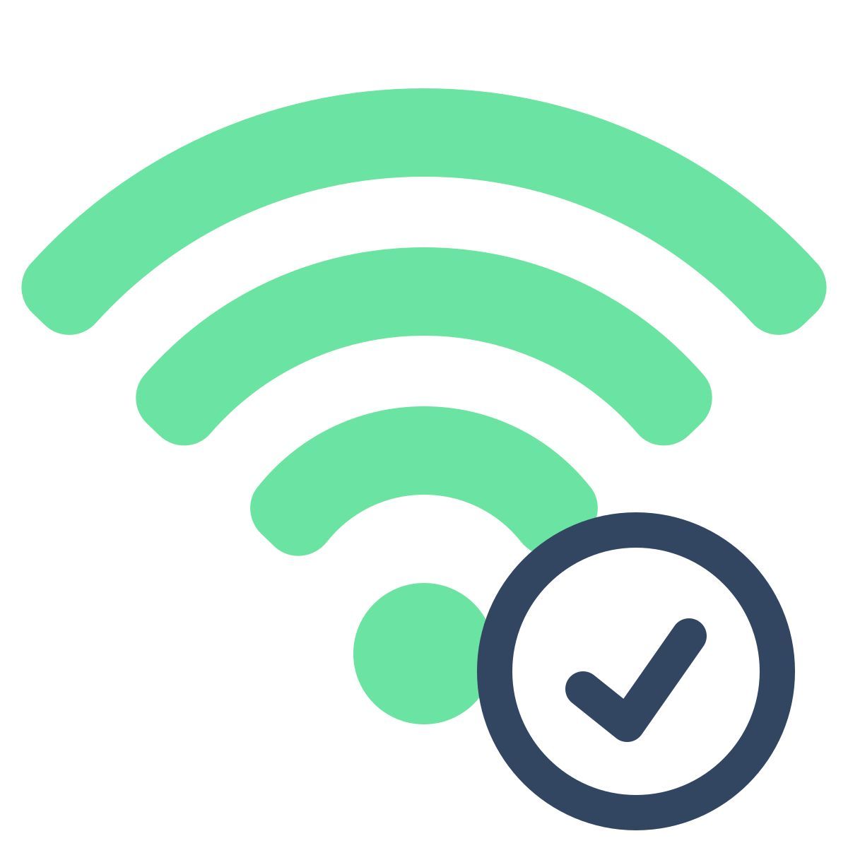 parakeet color style wi fi connected icon