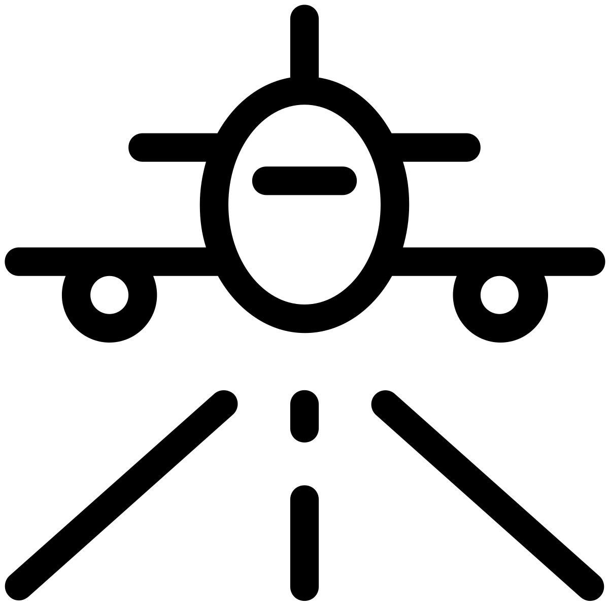 pastel glyph style atterraggio aereo icon