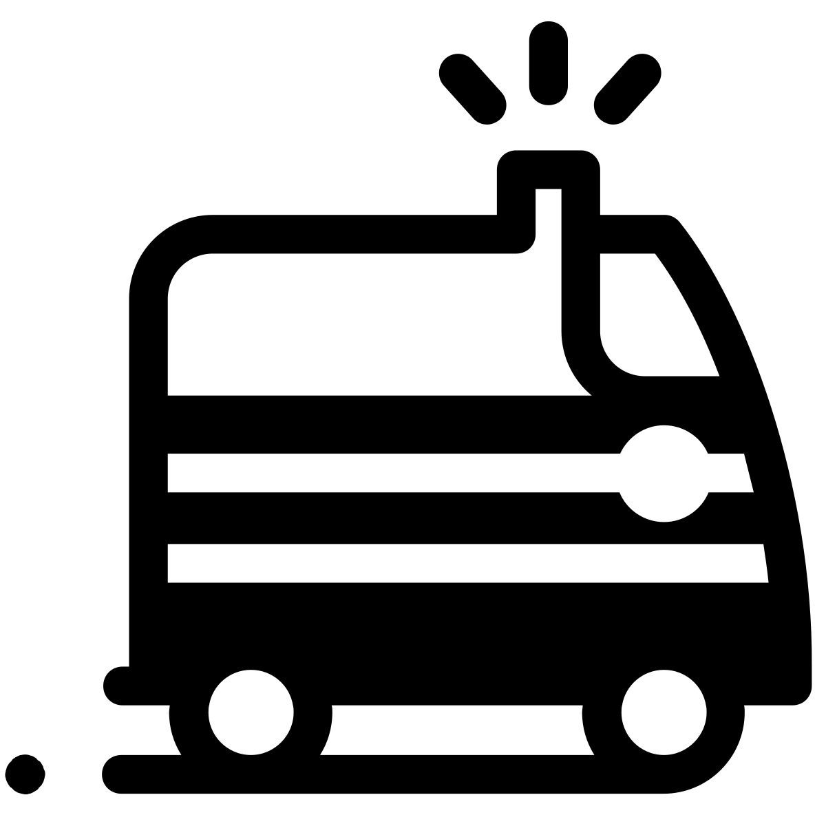 pastel glyph style ambulance icon