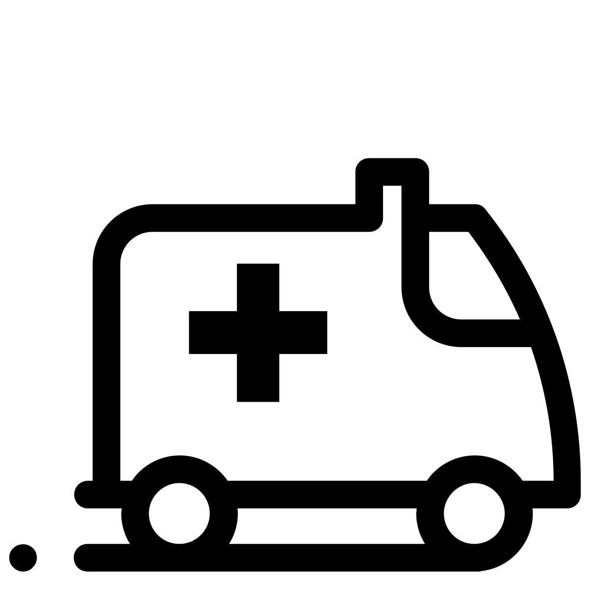 pastel glyph style ambulance icon