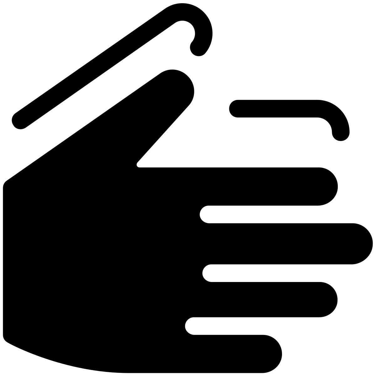 pastel glyph style 박수 갈채 icon