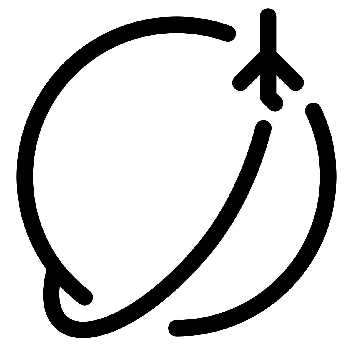 pastel glyph style around the globe icon