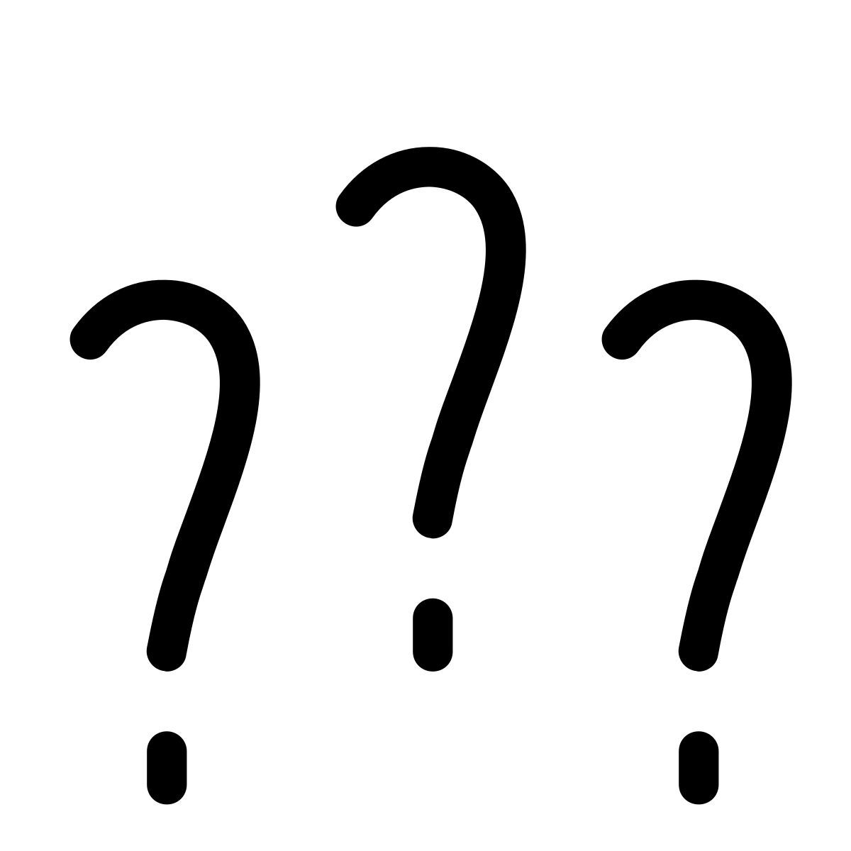 pastel glyph style asking icon