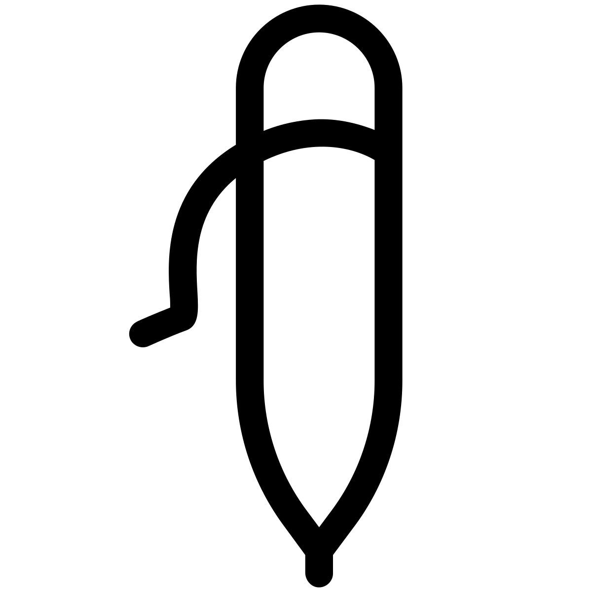 pastel glyph style 볼 포인트 펜 icon