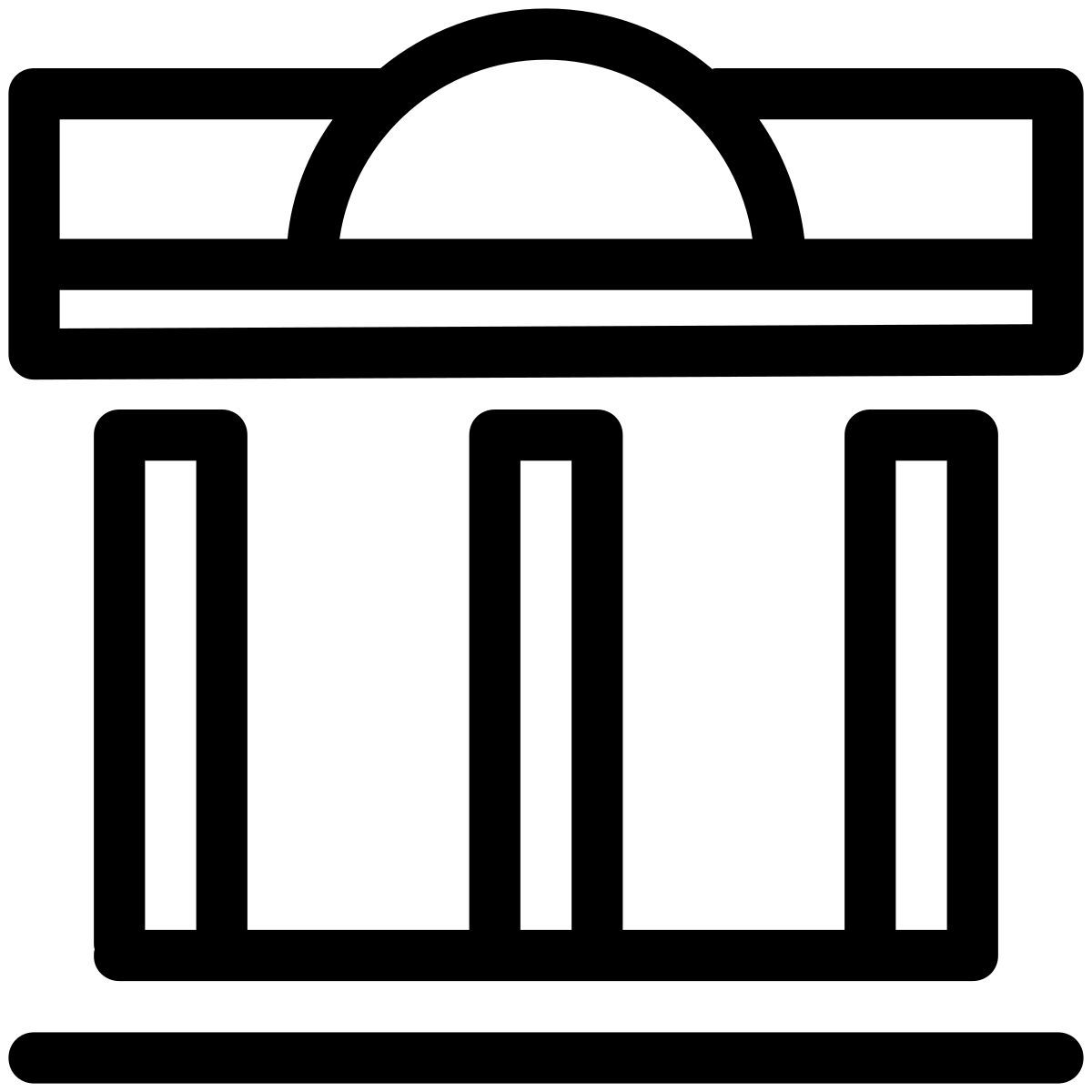 pastel glyph style edificio del banco icon