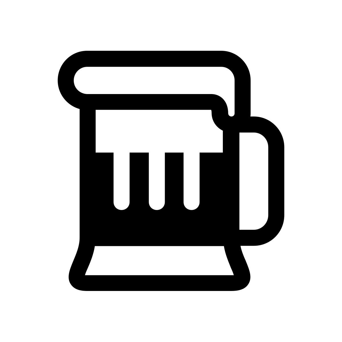 pastel glyph style beer icon