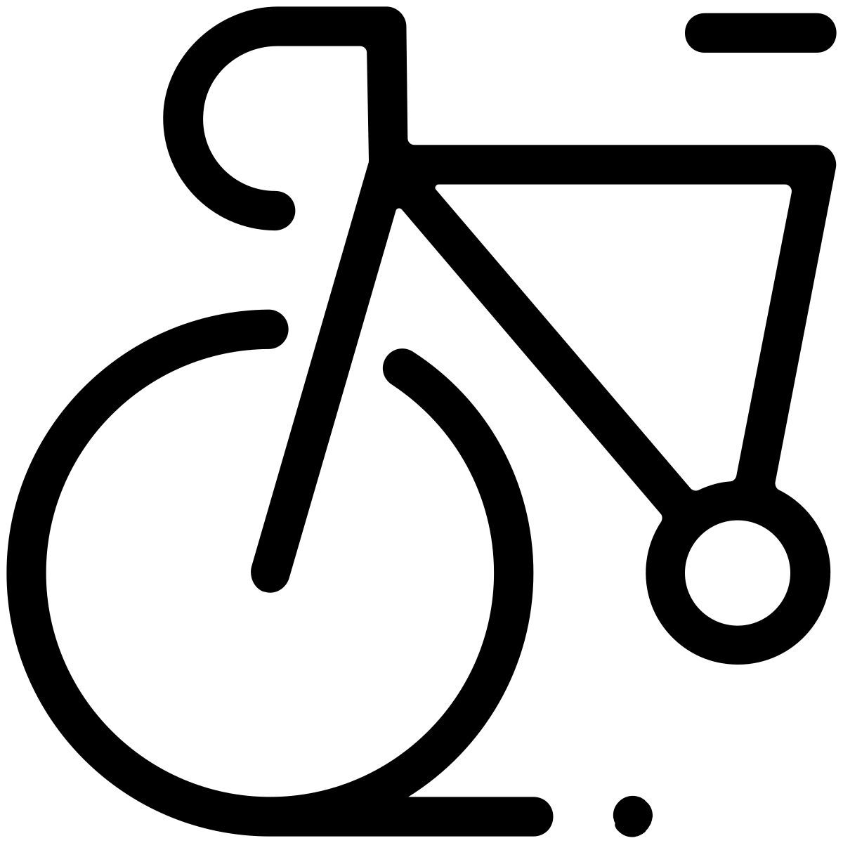 pastel glyph style bicicletta icon