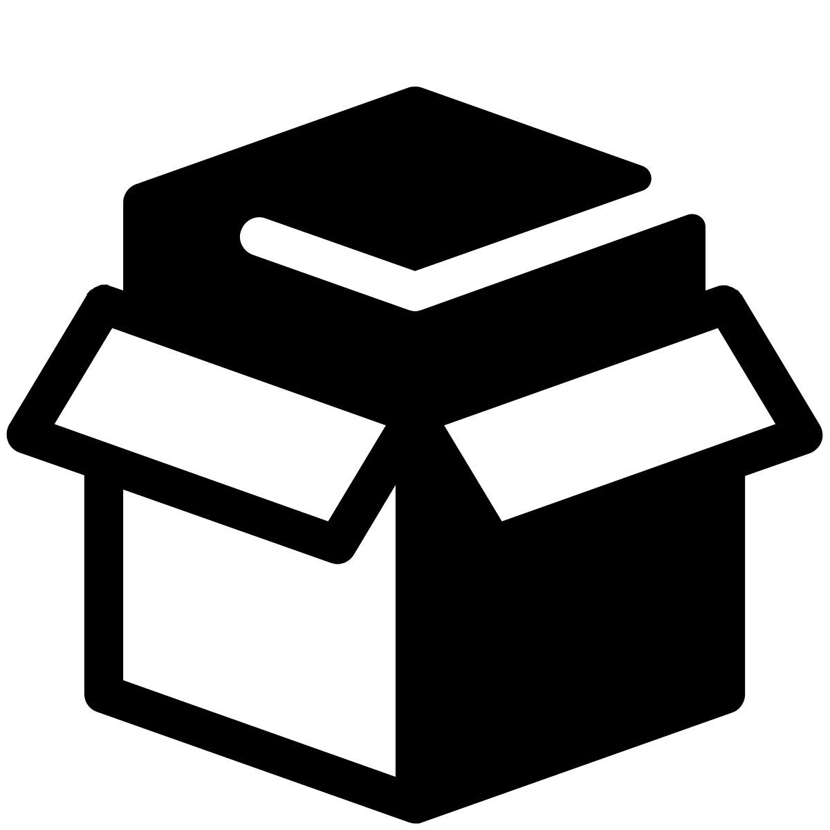 pastel glyph style big parcel icon