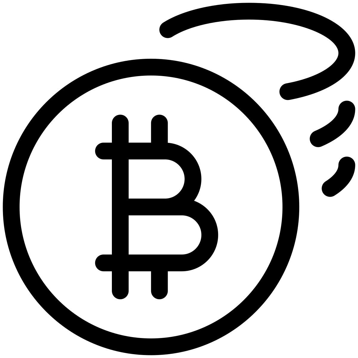 pastel glyph style bitcoin icon