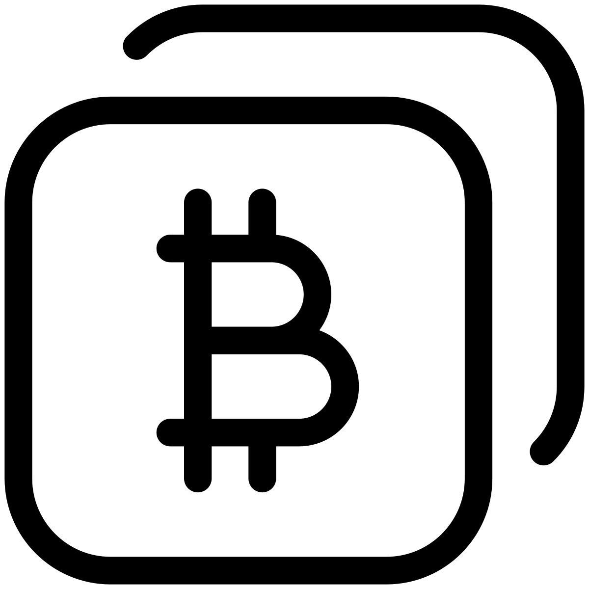 pastel glyph style bitcoin icon