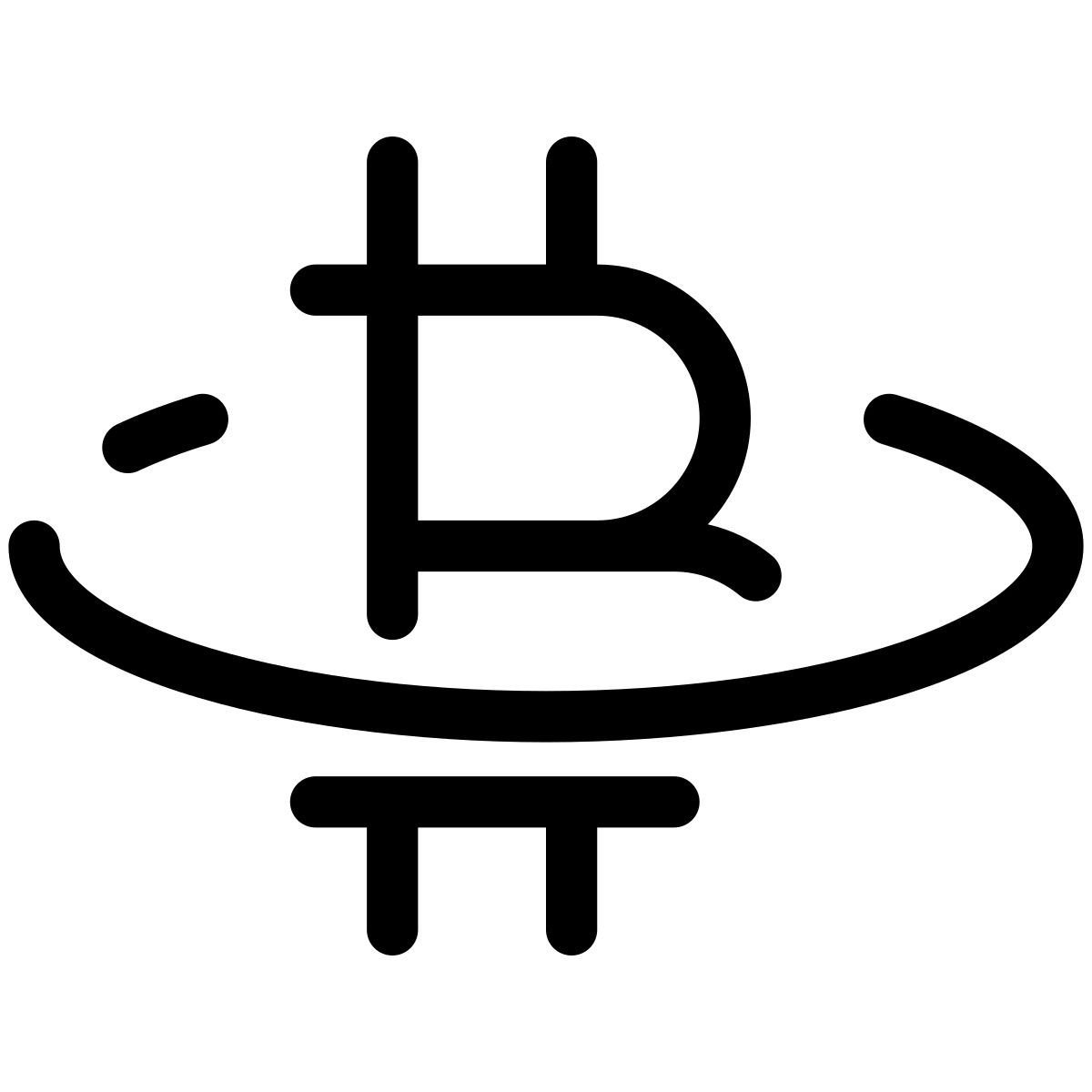 pastel glyph style bitcoin icon