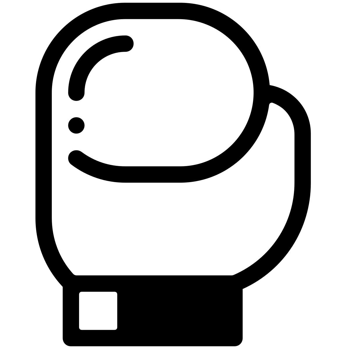 pastel glyph style boxing glove icon