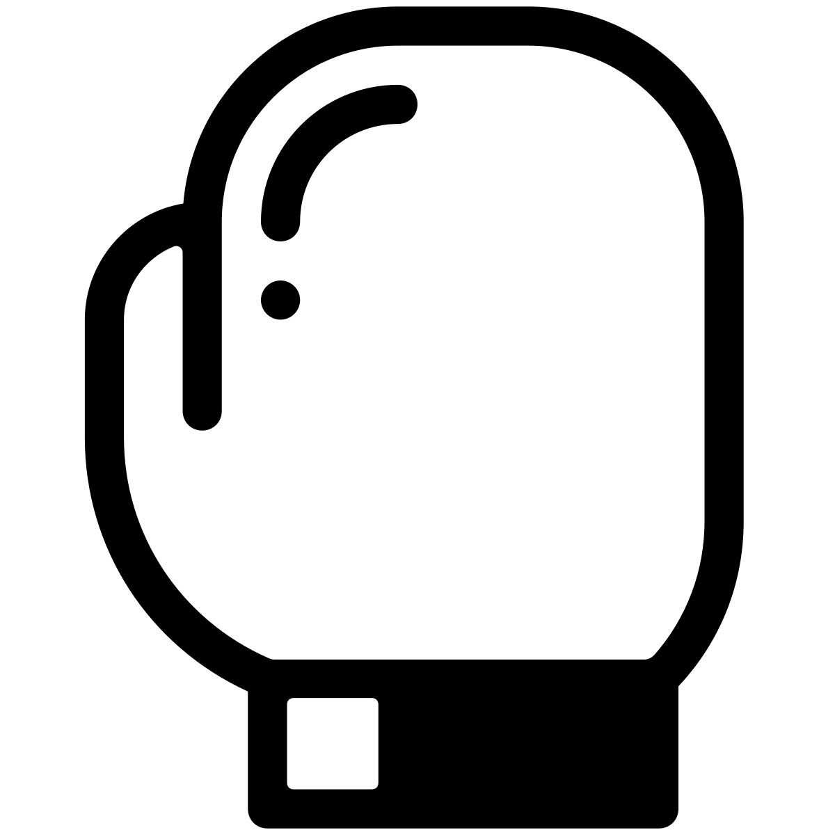 pastel glyph style boxing glove icon