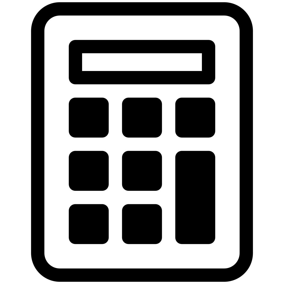 pastel glyph style taschenrechner icon