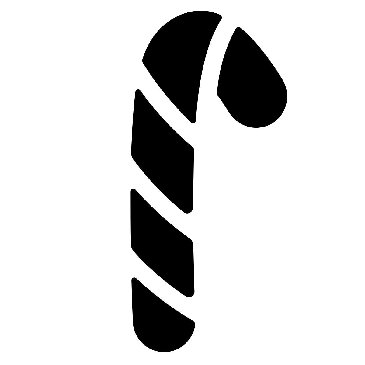 pastel glyph style 糖果手杖 icon