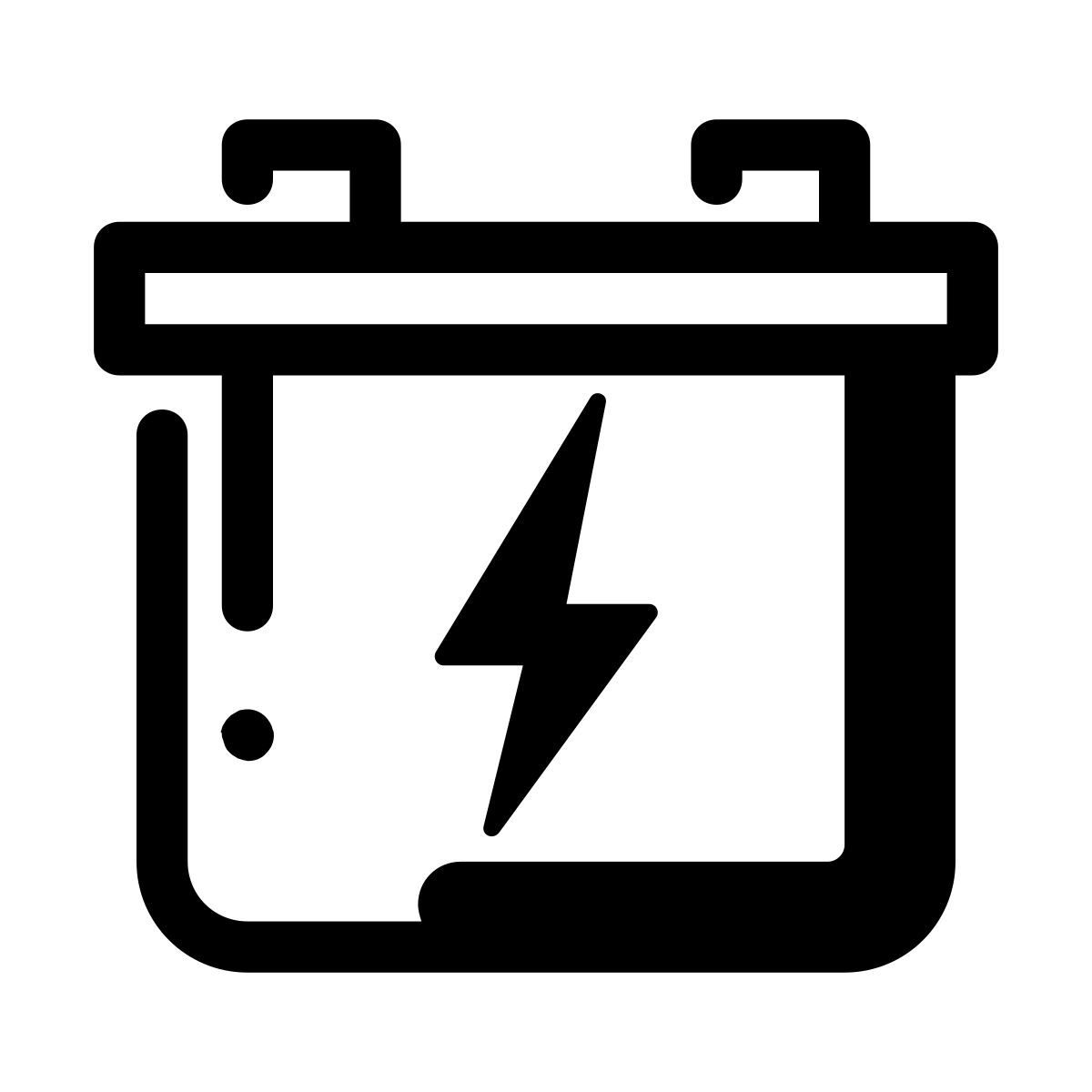 pastel glyph style batterie de voiture icon