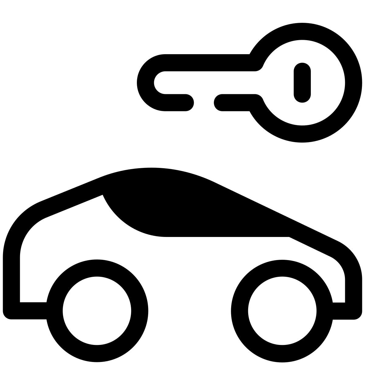 pastel glyph style 자동차 임대 icon