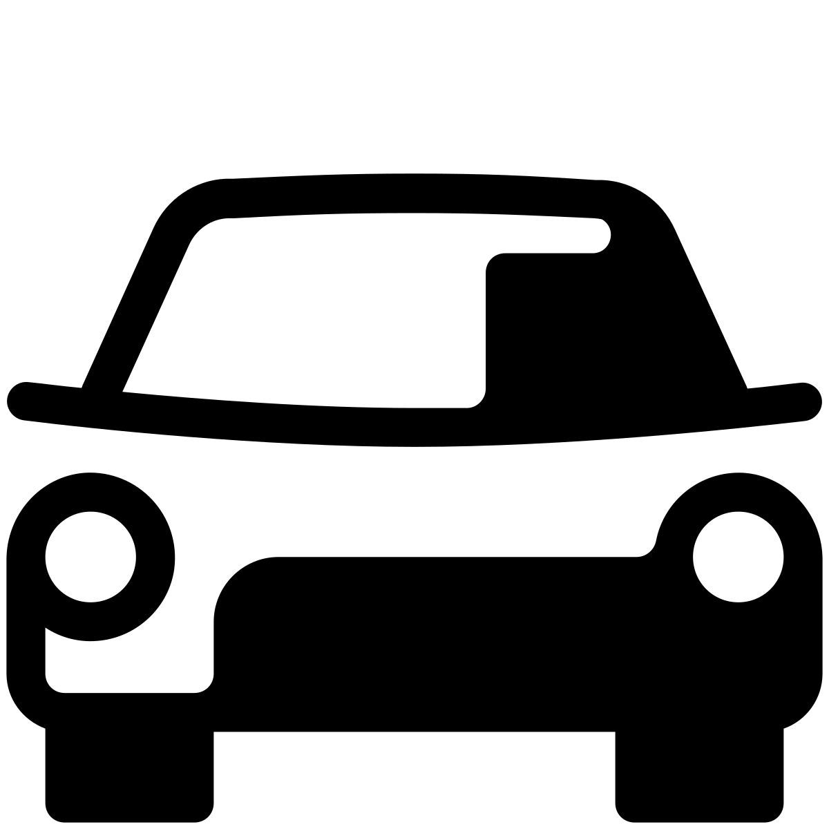 pastel glyph style coche icon