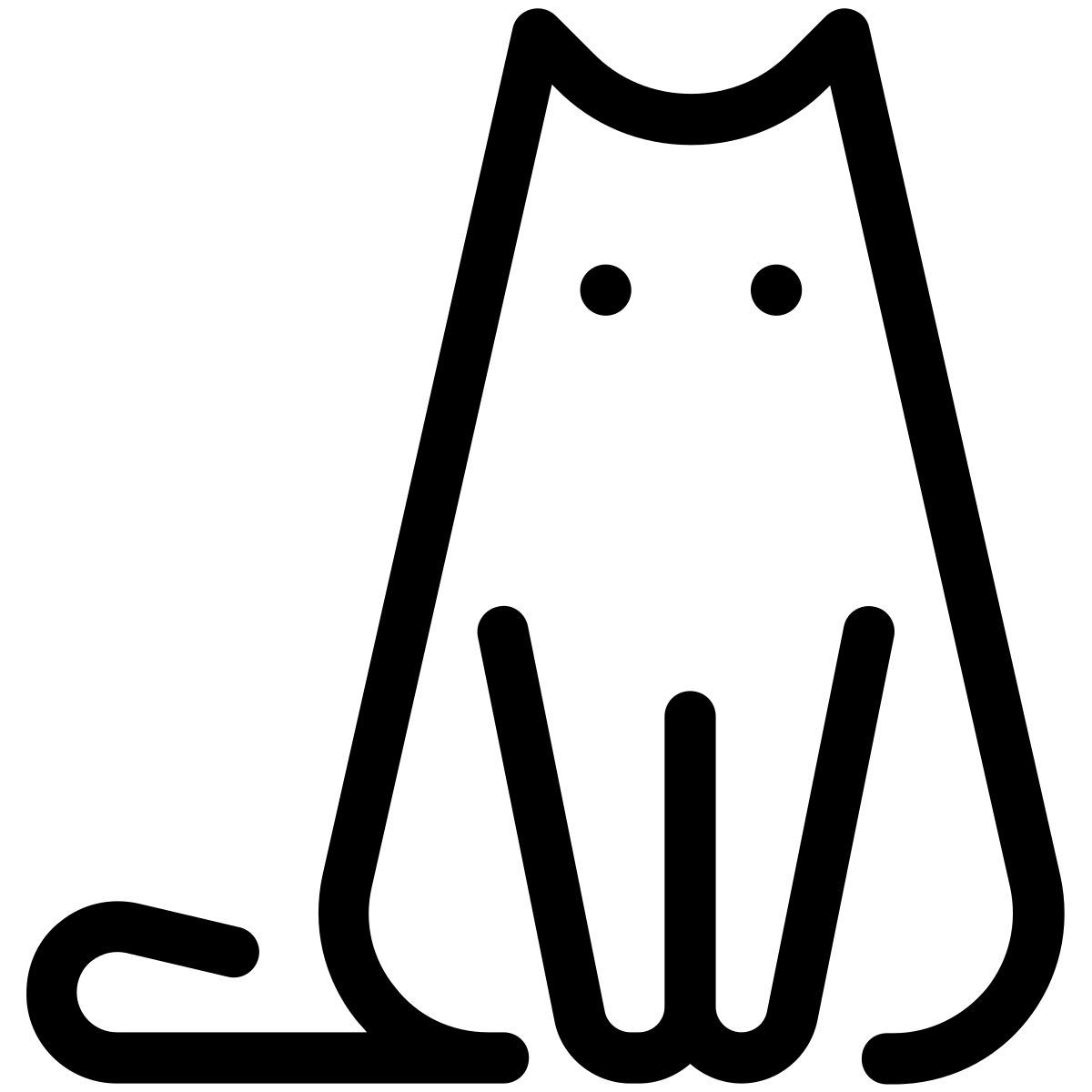 pastel glyph style 猫 icon