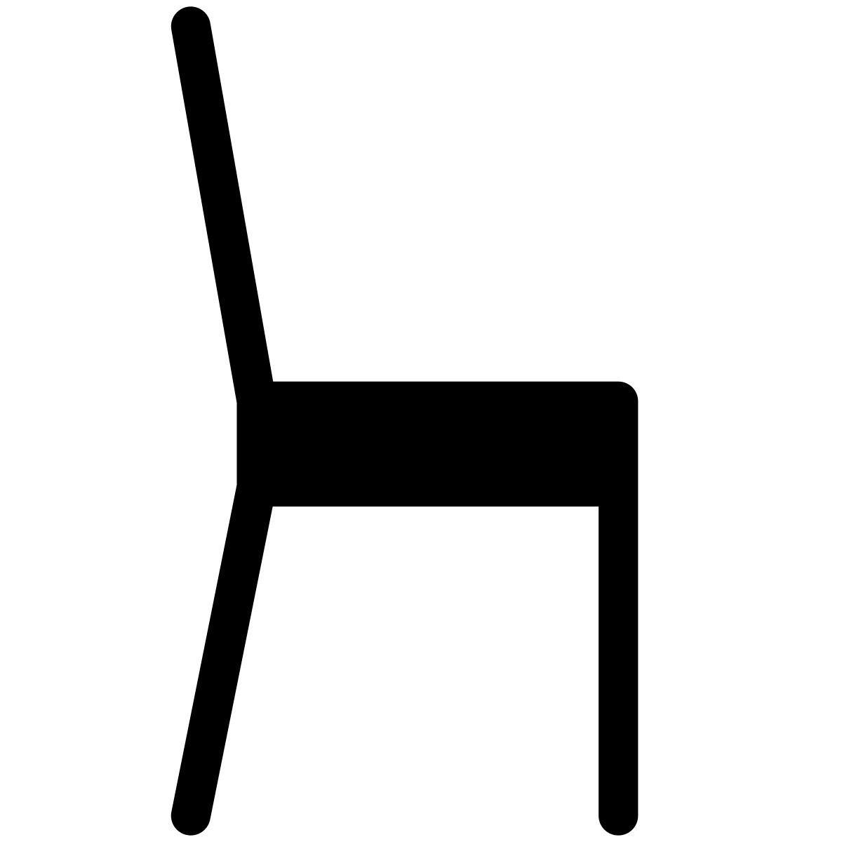 pastel glyph style 椅子侧视图 icon