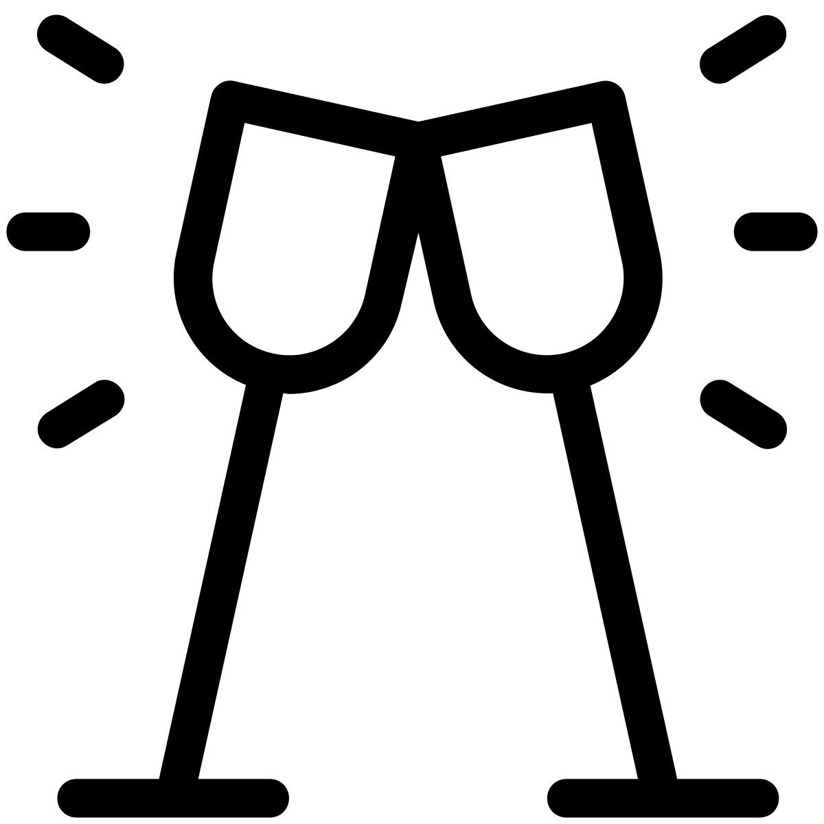 pastel glyph style champagne icon