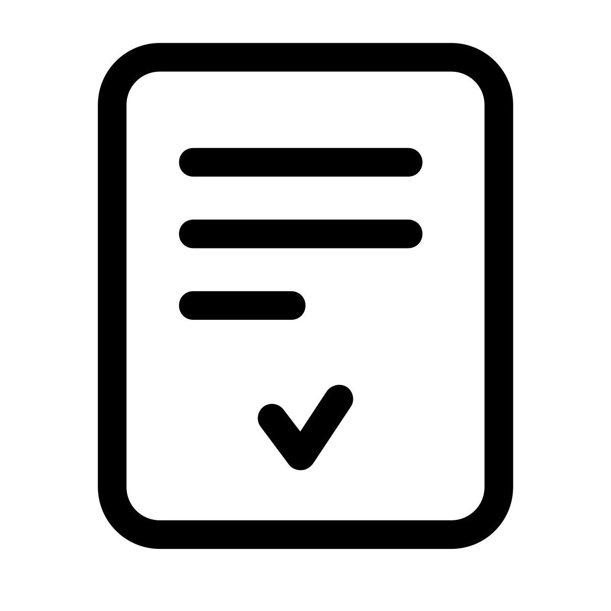 pastel glyph style check document icon