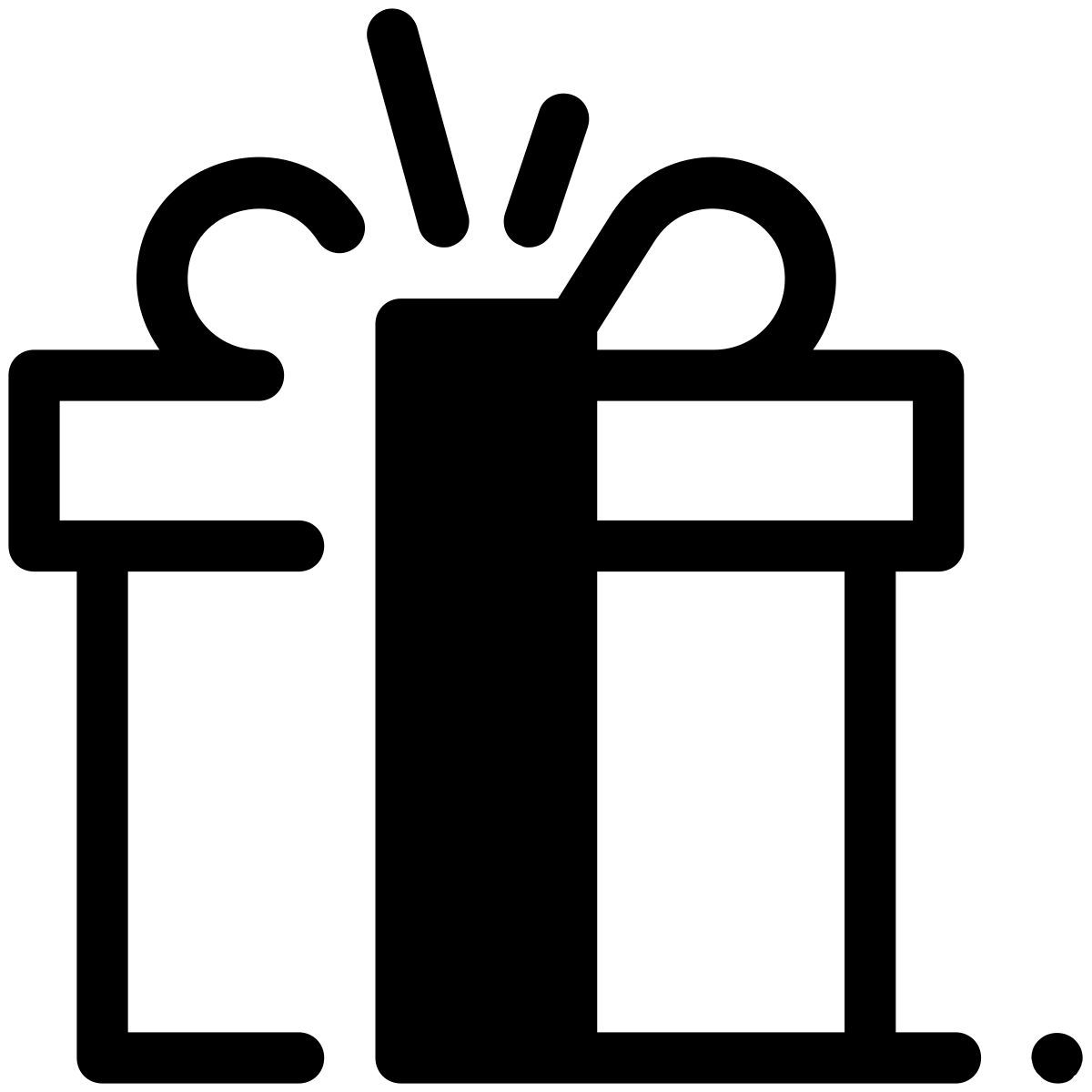 pastel glyph style regalo de navidad icon