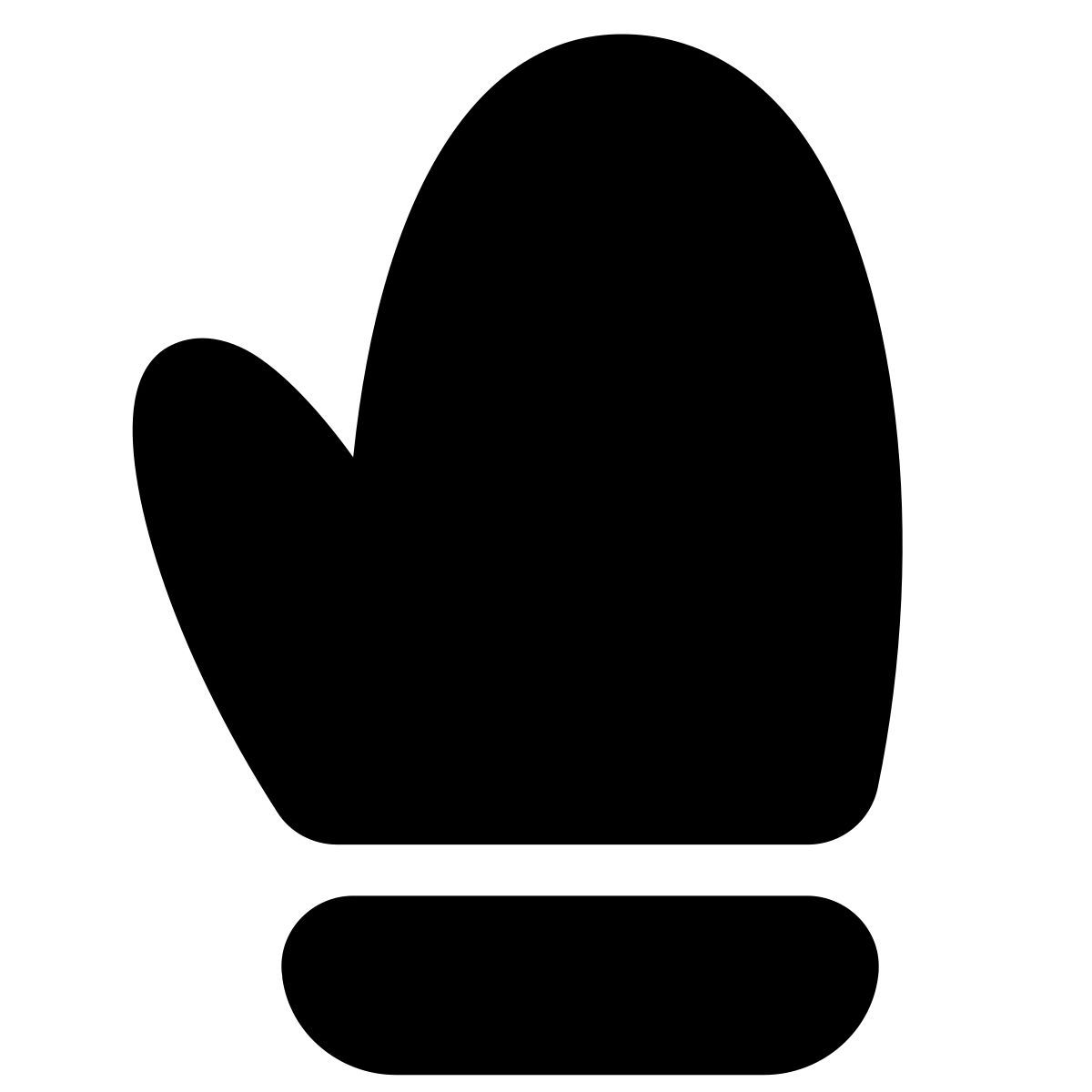 pastel glyph style guante de navidad icon