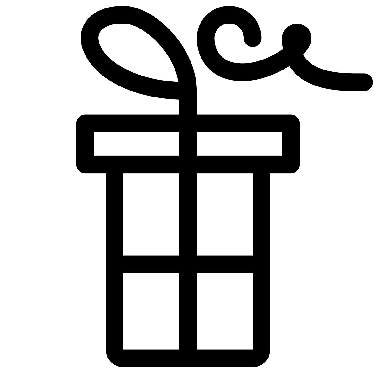 pastel glyph style regalo de navidad icon