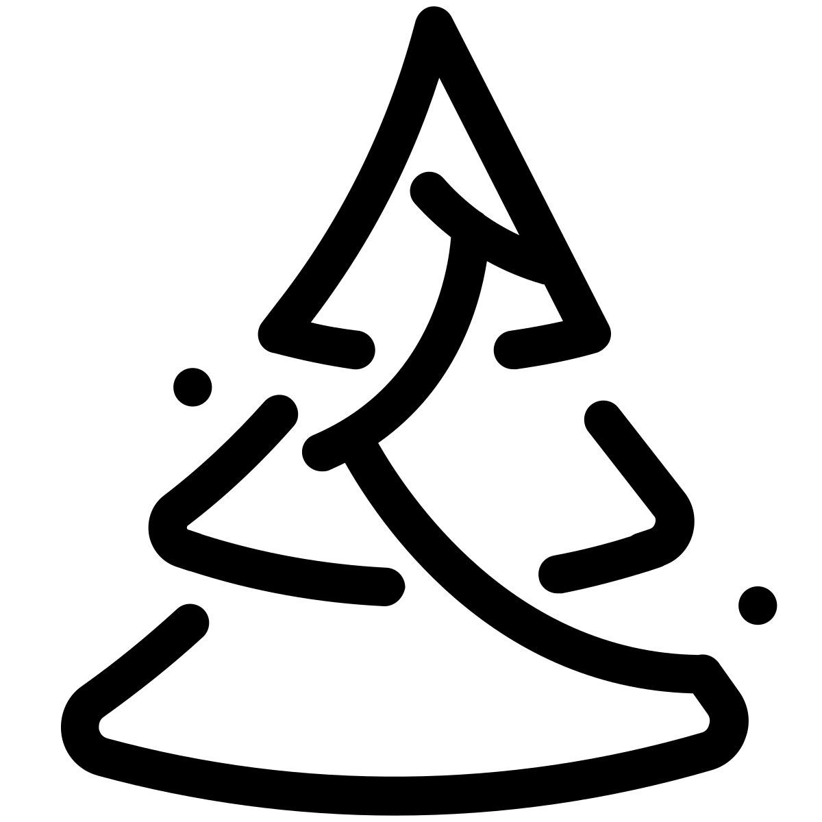 pastel glyph style christmas tree icon
