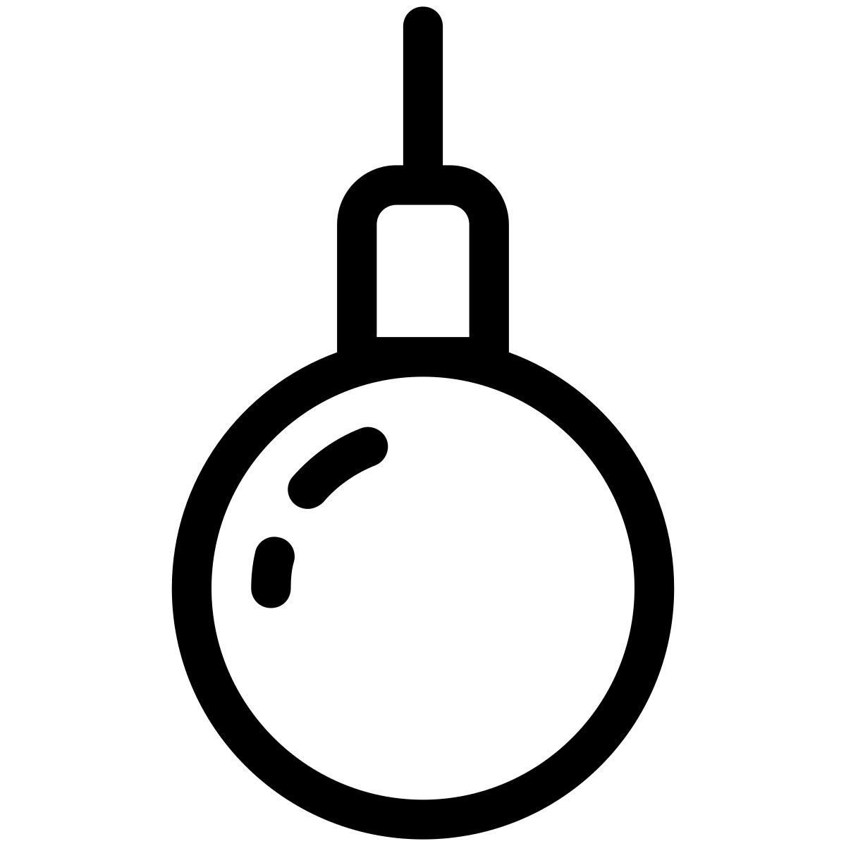 pastel glyph style 圣诞树球 icon