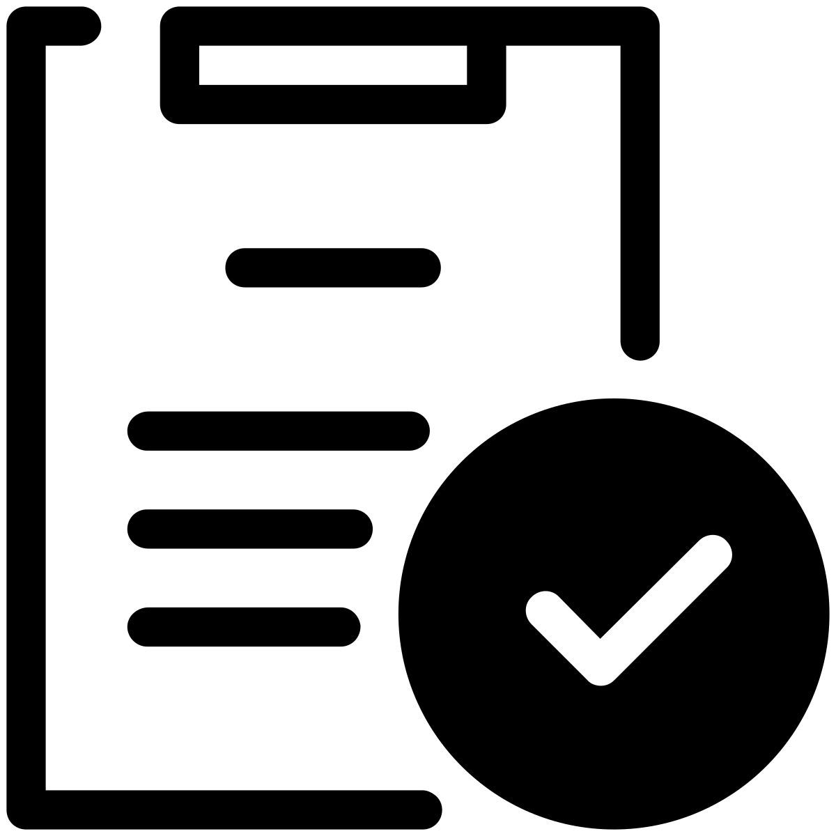 pastel glyph style aprobar portapapeles icon