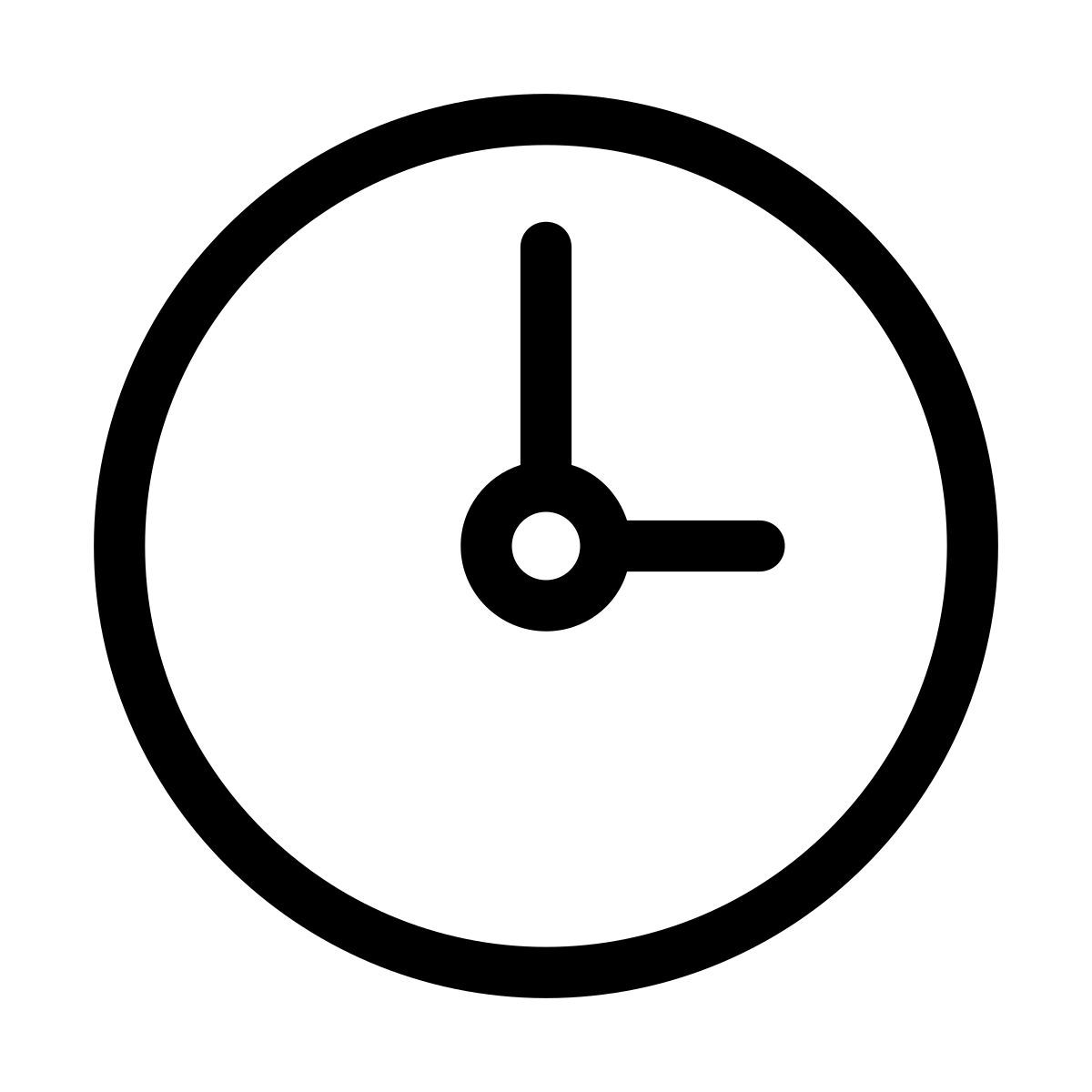 pastel glyph style uhr icon