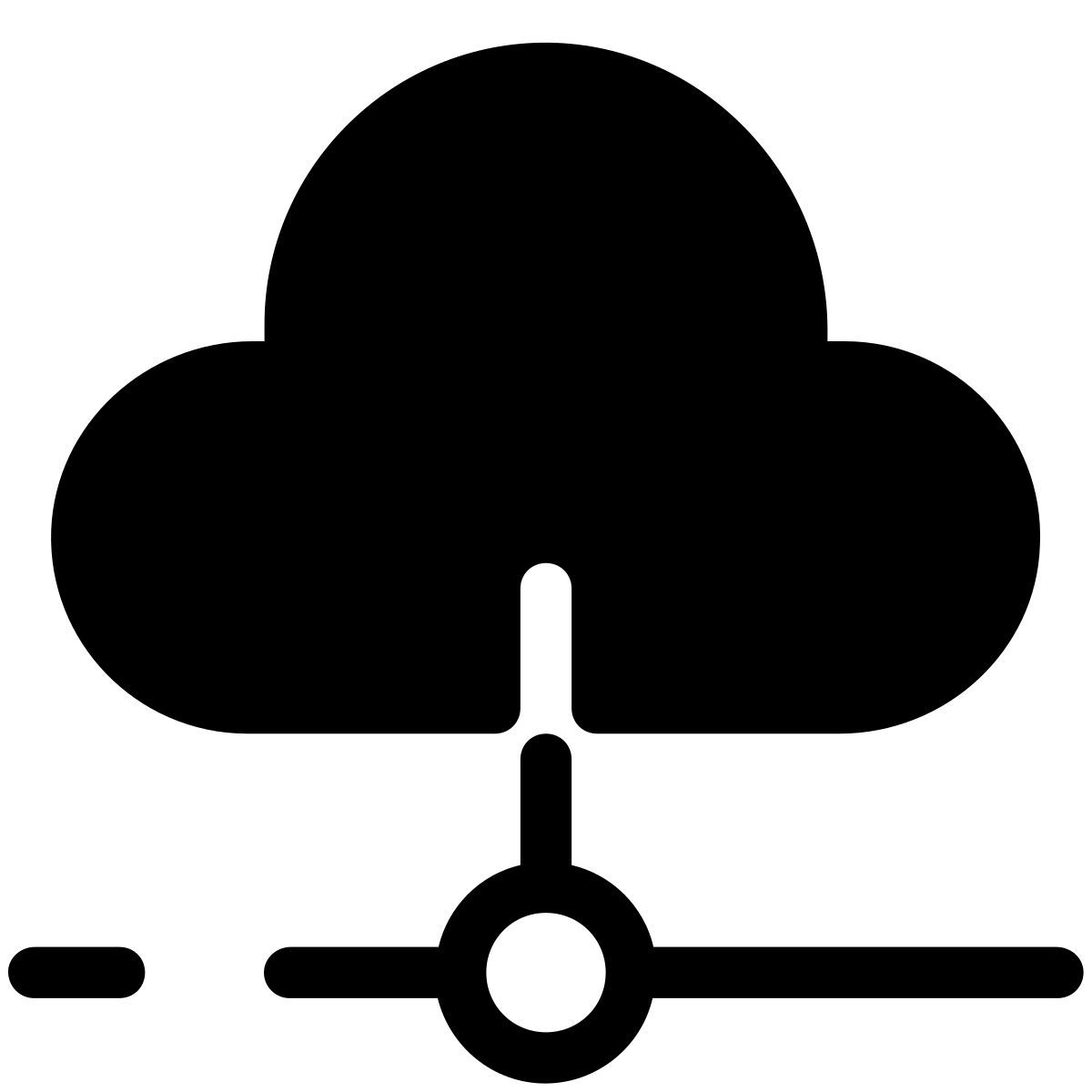 pastel glyph style cloud connection icon