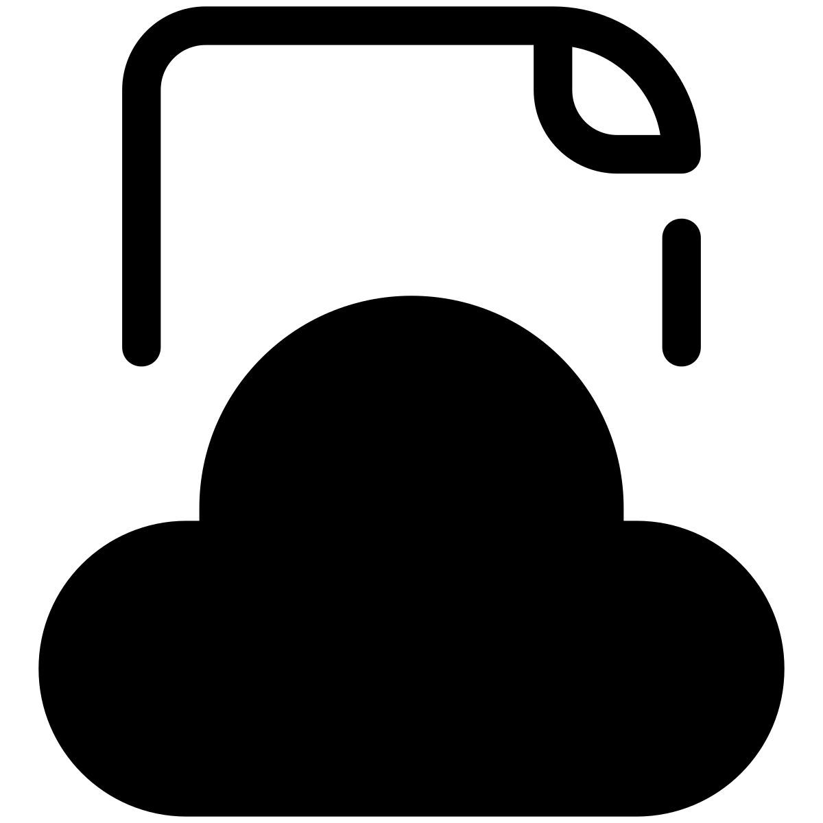 pastel glyph style cloud file icon