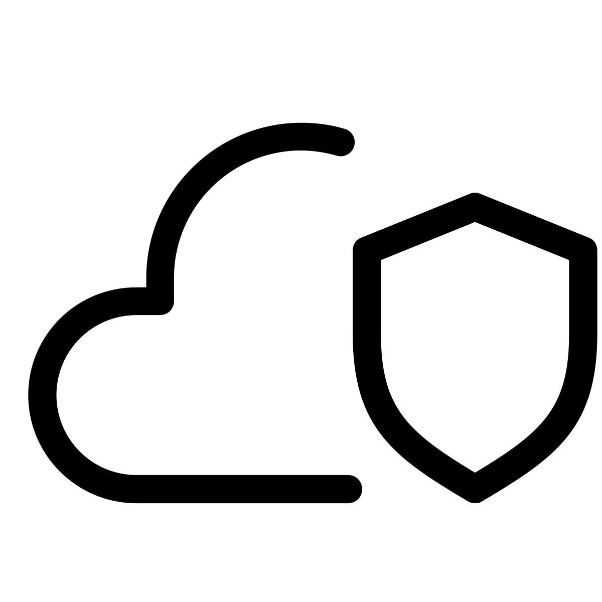 pastel glyph style cloud firewall icon