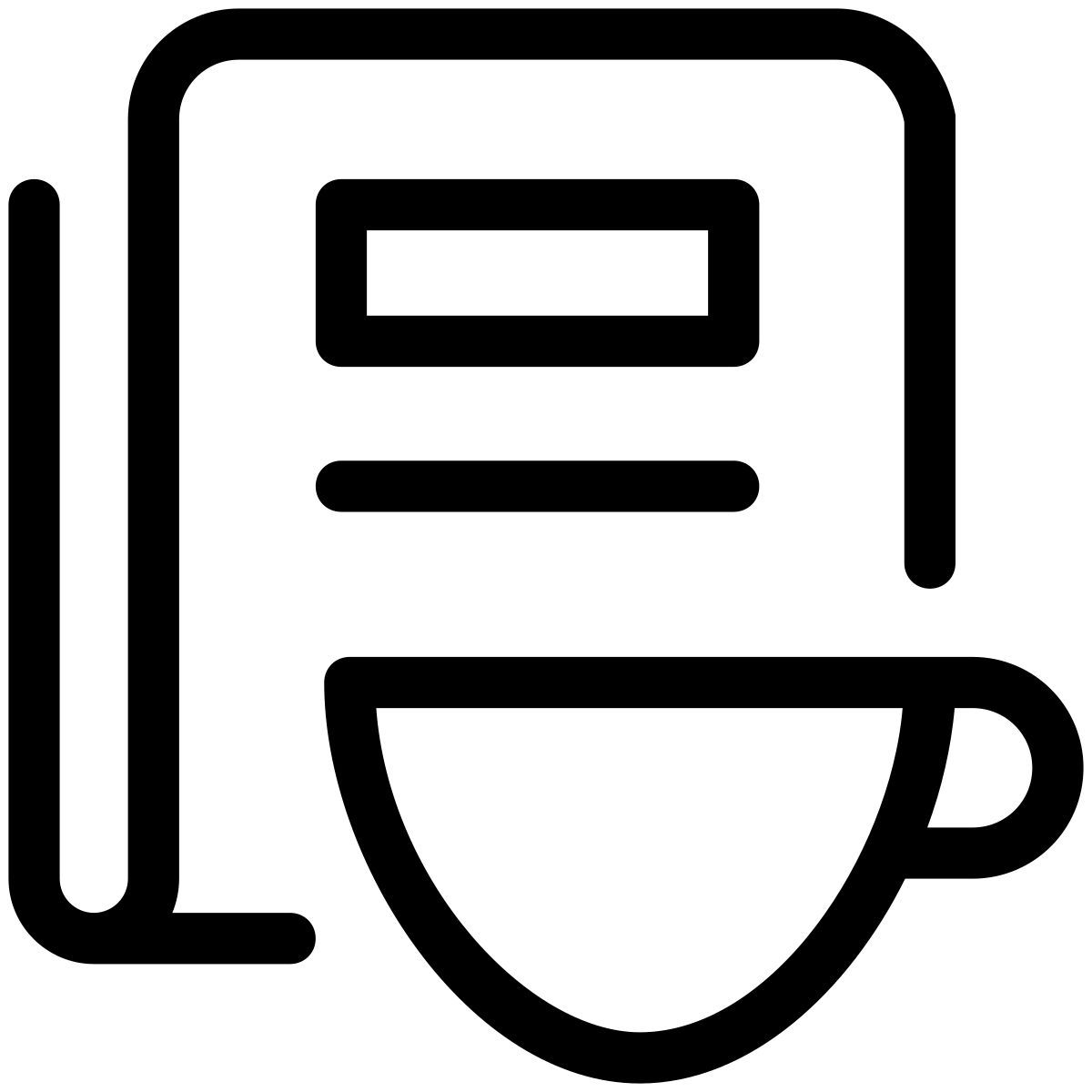 pastel glyph style pausa caffè icon