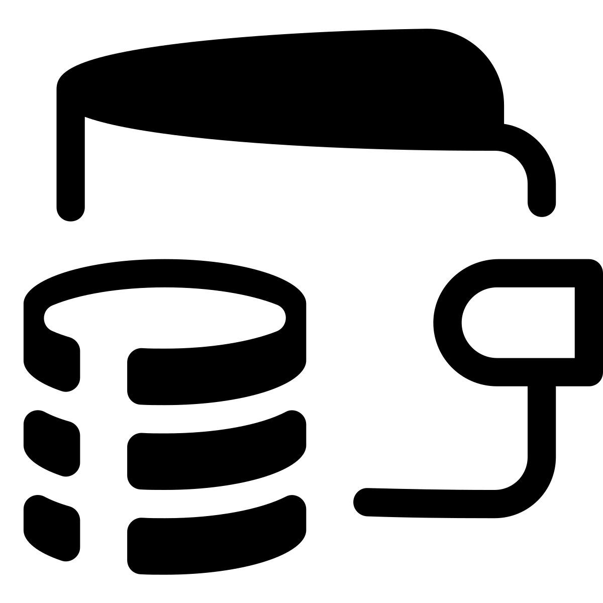 pastel glyph style coin wallet icon