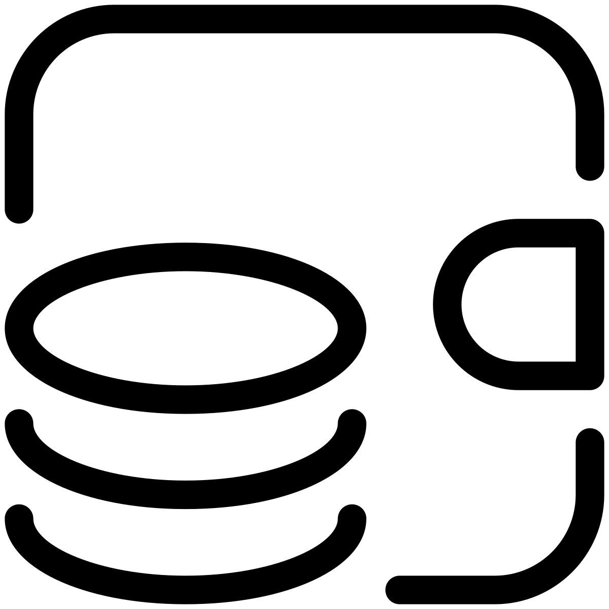 pastel glyph style coin wallet icon