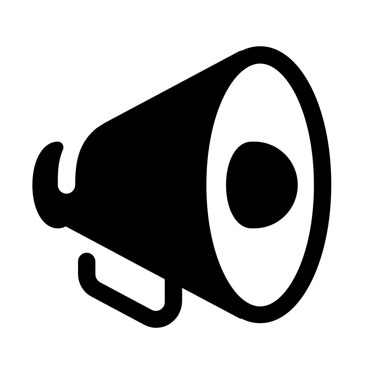 pastel glyph style werbung icon